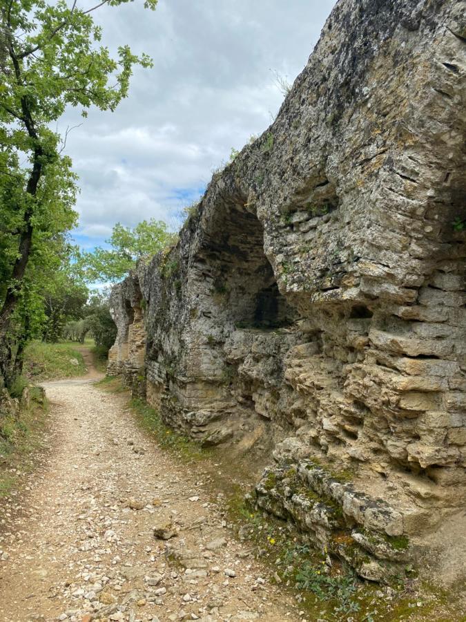 Studio Havre De Paix Au Pont Du Gard Piscine Et Jacuzzi Chez Valerie Payre แวร์ ปองต์ ดู การ์ ภายนอก รูปภาพ